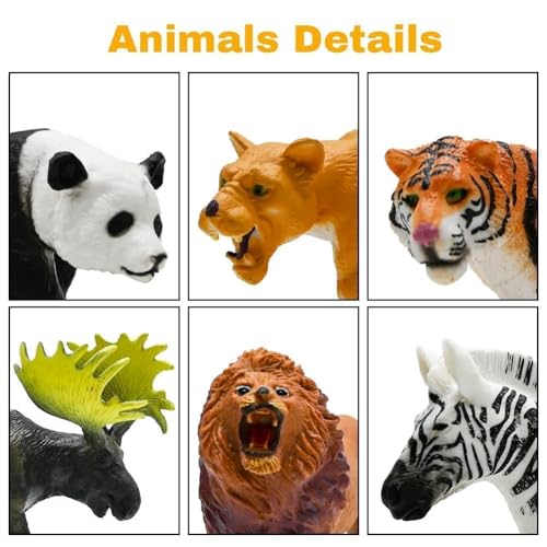 Safari Animals Figures Toys (Safari Animals Playset)