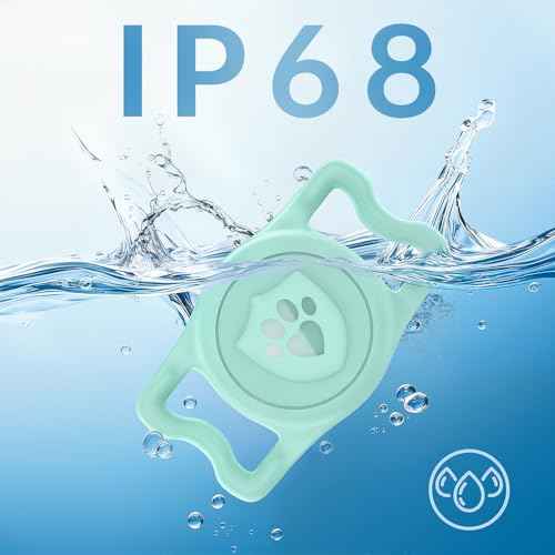 IP68 Waterproof AirTag Holder for Dog Collar (Light Green)