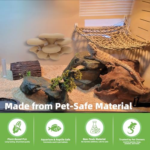 Mushroom Decor for Reptile Tank (Cluster Cap / Rainbow)