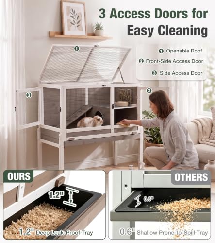 Guinea Pig Cage Indoor with Chew (Brown)