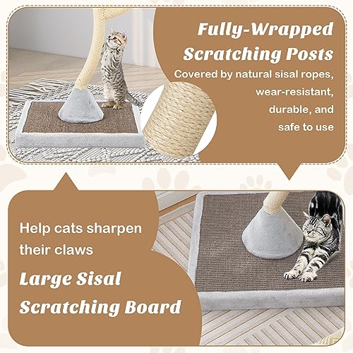 70" Tall Cat Tree (Grey)