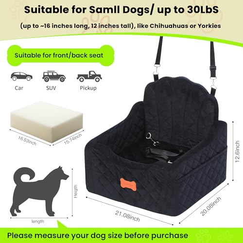 Dog Car Seat for Small Dogs Under 30lbs