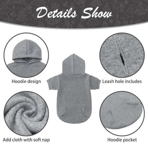 Dog Hoodie for Large Medium Small Dogs (Grey / X-Large/XX-Large)