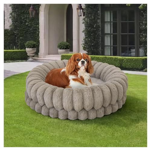 Luxury Donut Dog Bed (24.0"L x 24.0"W x 6.5"Th / Oatmeal)
