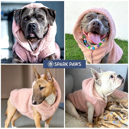 Sherpa Fleece Dog Jacket (Pink / Small)