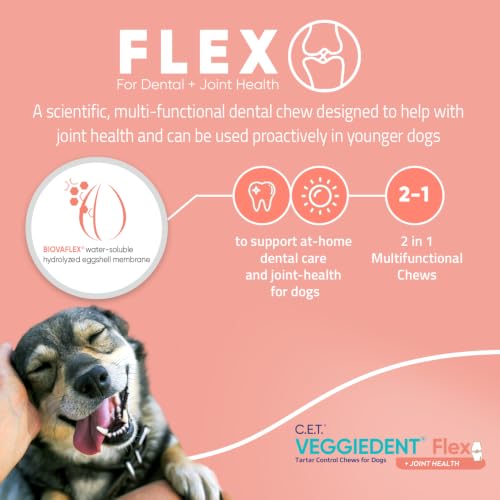 C.E.T. Veggiedent Fr3sh & Flex Plaque and Tartar Control Chew for Dogs (Extra Small Under 11lbs)