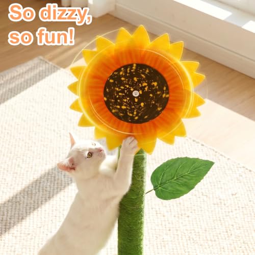 Sunflower Interactive Cat Toys for Indoor Cats (Green / Medium)