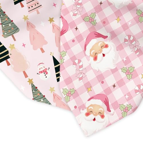 Pink Christmas Dog Bandanas 2 Pcs (Christmas1)