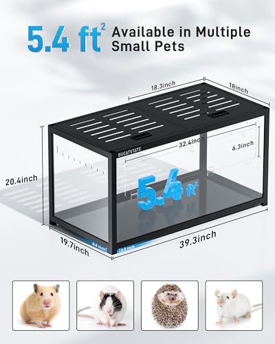 Hamster Cage 3.0 (39.3"L x 19.7"W x 20.4"H / Black)