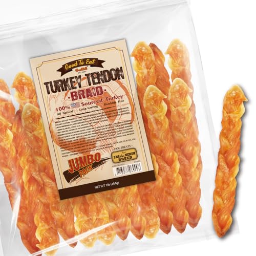 Turkey Tendons for Dogs (1 Pound (Pack of 1))