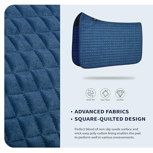 All Purpose Square Quilted Western Saddle Pad (Turquoise)