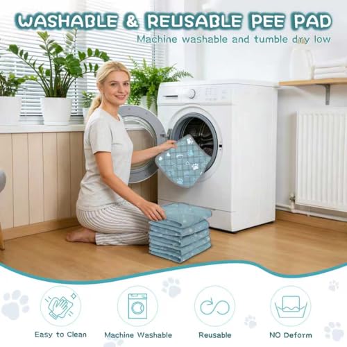 3 Packs Washable Guinea Pig Cage Liners with with Paw Print (47 x 24in / 3 Packs)