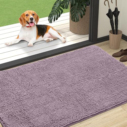 Dog Door Mat for Muddy Paws 47x32 (Deep Plum / 47" X 32")