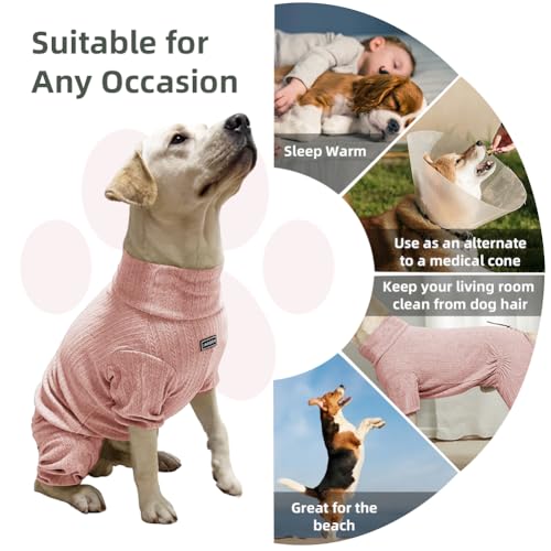 Dog Pyjamas PJS Sweater Clothing and Loungewear Suitable for Large to Giant Breeds of Dogs (Sweater Pink / 6XL)