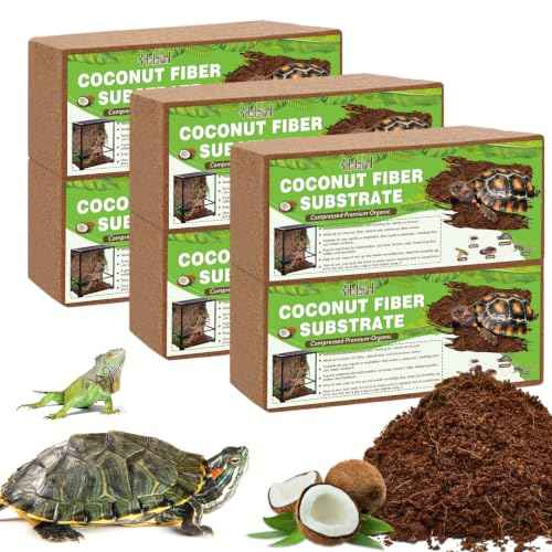 6 Pack Compressed Coconut Fiber Substrate for Reptiles (6 pack)