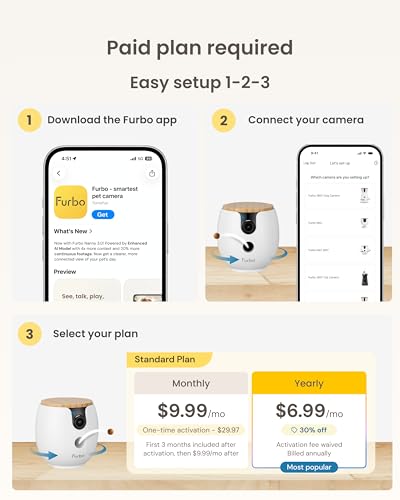 Mini 360° Pet Camera [Paid Plan Required to Activate] (Mini 360° Camera / Subscription Required to Activate)