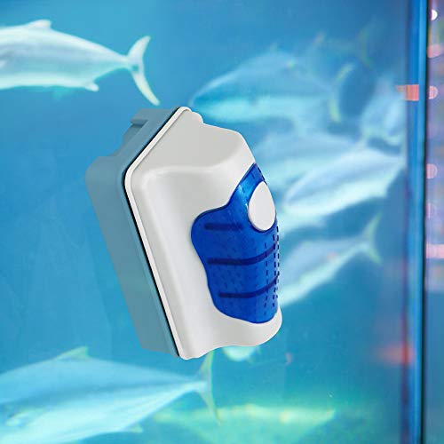 Magnetic Aquarium Fish Tank Glass Algae Glass Cleaner Scrubber Floating Clean Brush (XL / Blue)