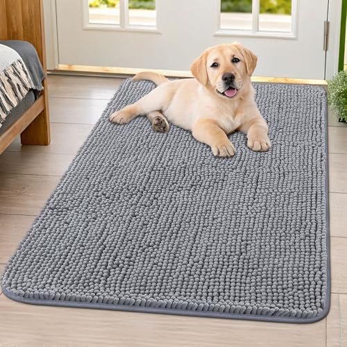 Dog Door Mat for Muddy Paws 40x32 (Grey / 40"X32")
