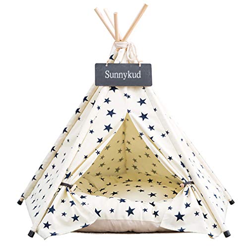 Cat Teepee Tent 16" x 20" (16"L x 16"W x 20"H (Weighing up to 15lbs/ 7kg))