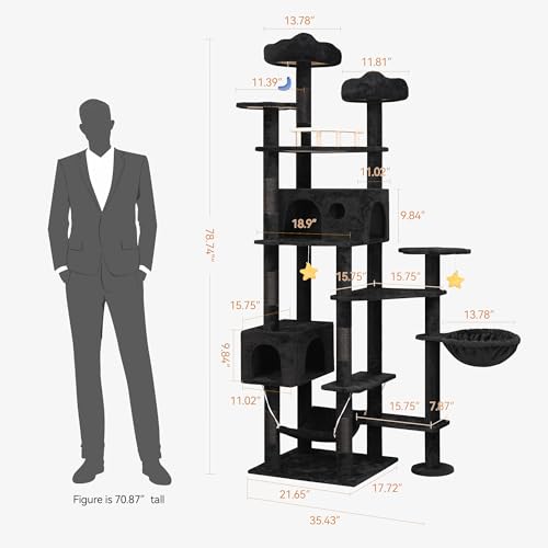 Black Cat Tree (Black)