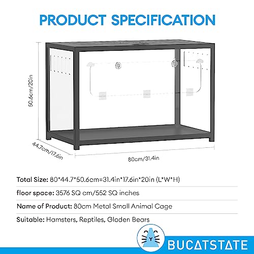 Hamster Cage 2.0 (31.4"L x 17.6"W x 20.6"H / Black)