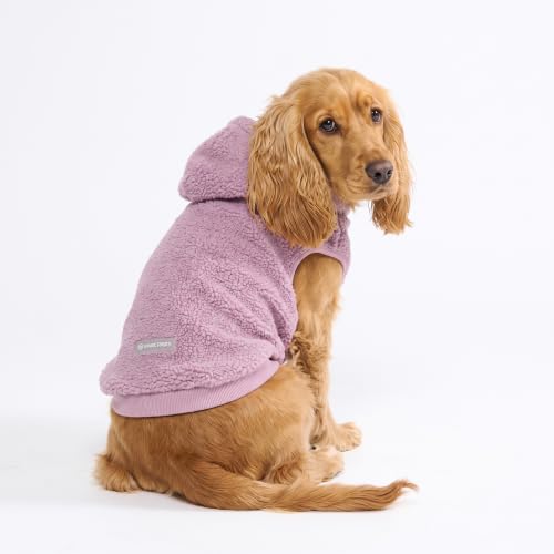 Sherpa Fleece Dog Jacket (Taupe / Large)
