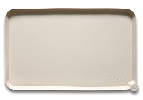 Large Silicone Pet Feeding Tray (24" x 16" / PapayaWhip)