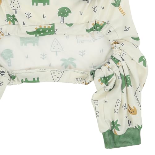 Dog Pajamas One Piece Light Comfy Pjs Pet Costume M (Large / Forest Dinos)