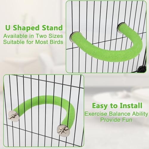 U Shaped Large Parrot Perch (Large / Green)