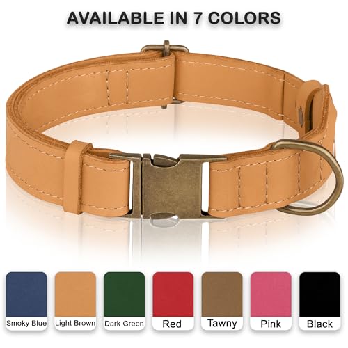 AirTag Dog Collar (Light Brown / S, 12"-15" Neck Fit)