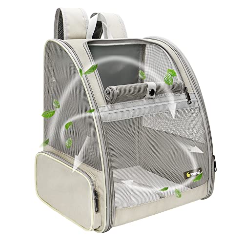 Innovative Traveler Bubble Backpack Pet Carriers for Cats and Dogs (Creamy White)