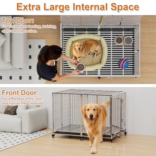 55Inch Heavy Duty Dog Crate (55.0"L x 36.0"W x 41.0"H)