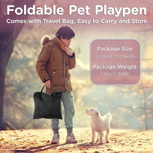 Paw Ballt Foldable Pet Kitten Playpen (Pink 03 / Large(35.4''×27.5''×23.6''))