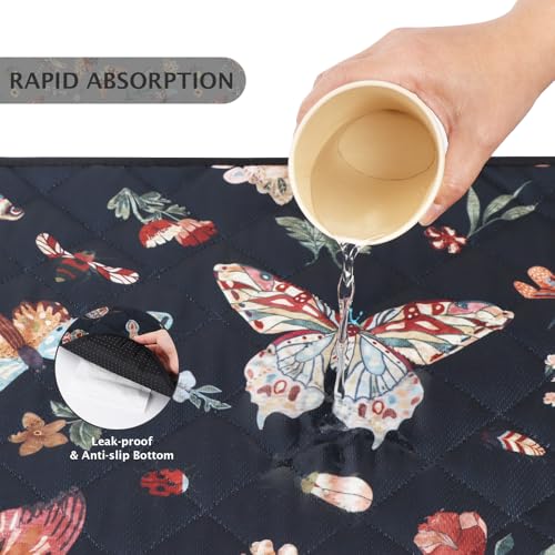 Washable Pee Pads for Dogs (Black / 30x20 inch - 2pcs)