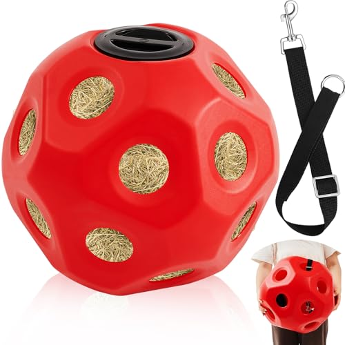 15.75" Extra Large Slow Feed Hay Ball for Horses (Red)