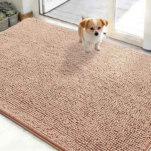 Dog Door Mat for Muddy Paws 50x30 (Peach / 50" X 30")