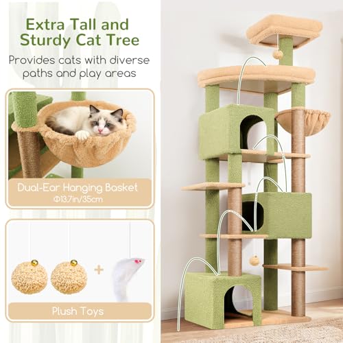 Cactus Large Cat Tree for Large Cats (Green)