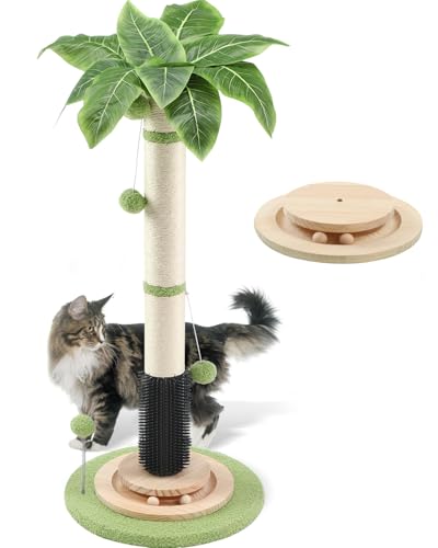 39.4'' Tall Cat Scratching Post (green-39.4inch)