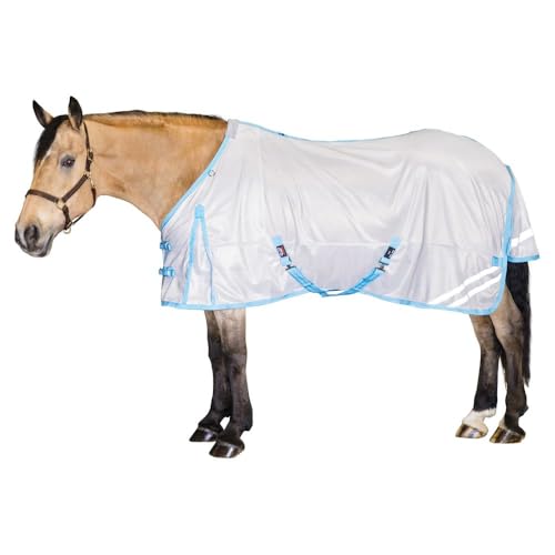 Cooling Soft Interlock Mesh II Horse Fly Sheets (Horse Size 84 / Oversized Euro / Silver)