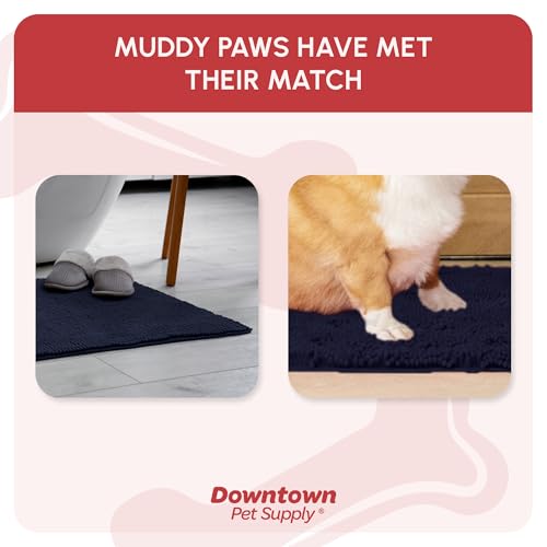 Dog Mud Mat 18" x 24" Charcoal (18" x 24" / Navy Blue)