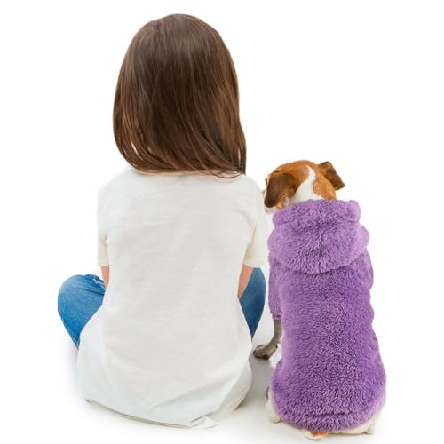Fuzzy Dog Hoodie (X-Small / Purple)