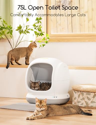 Self Cleaning Cat Litter Box (Gray)