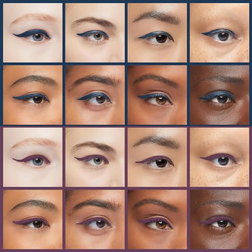2Pcs Dark Blue Purple Gel Eyeliner Pencils Eye Black Face Paint Stick Lipstick Halloween Makeup Set Waterproof Smudge Proof Eyeliner Pen Crayon Smokey Eye delineador de ojos contra el agua (2 Count (Pack of 1) / Dark Blue & Dark Purple)