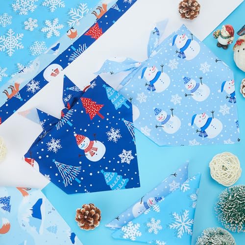 50 Pcs Winter Dog Bandanas Bulk (Winter / 31.5 x 21.7 x 21.7")