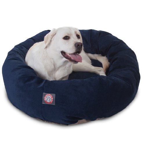 Micro Velvet Dog Bed (Navy)