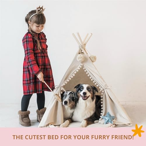 Pet Teepee Bed for Dogs and Cats (Large)