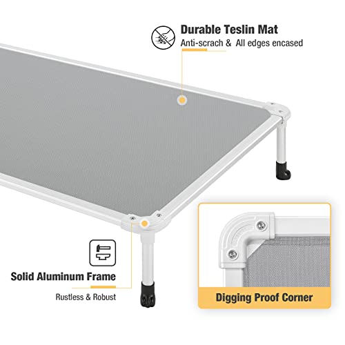 Chew Proof Elevated Dog Bed (Gray / 49.0"L x 33.0"W x 9.0"Th)