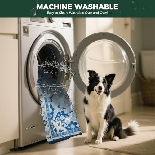 Washable Pee Pads for Dogs (Boho Blue / 17" x 23" (2 Packs))