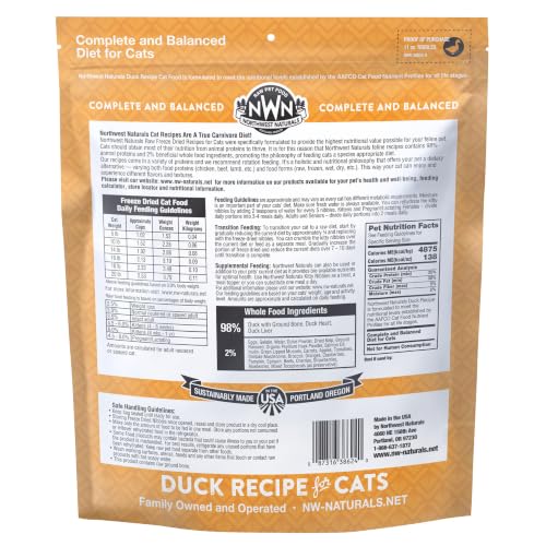 Freeze Dried Duck Cat & Kitten Food (11 Ounce (Pack of 3))