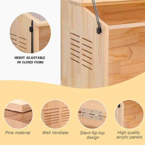 Wooden Hamster Cage (32.0"L x 16.0"W x 16.0"H)